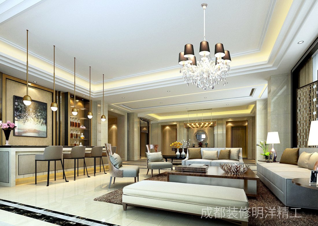 锦江区轻奢风装修，金属线条和灯光怎么搭配最有质感？
